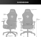AndaSeat Phantom 3 Series Premium Office Gaming Chair - Cloudy White